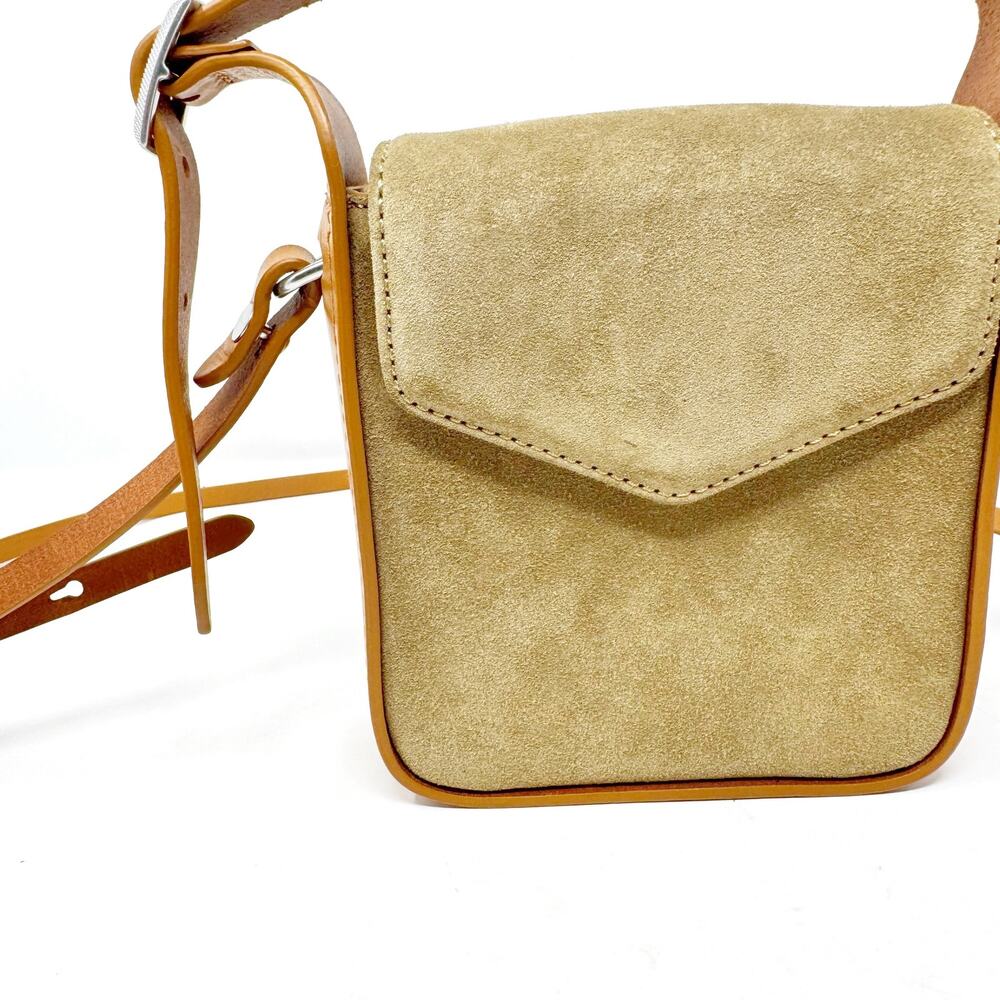 Rag & Bone Journee Suede Leather Crossbody Bag Tan Beige Mini - Picture 3 of 12